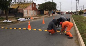 Municipio de Ovalle instala resaltos en Avenida Las Torres