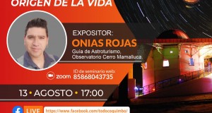 Hoy Jueves Nuevo taller astronómico, “Estrellas, el verdadero origen de la vida”