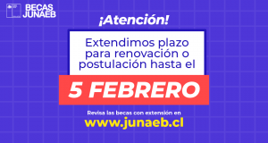 Junaeb amplía plazo de renovación y postulación online de becas