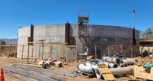 En Ovalle más de un 60% de avance presenta la obra del nuevo estanque que construye Aguas del Valle.